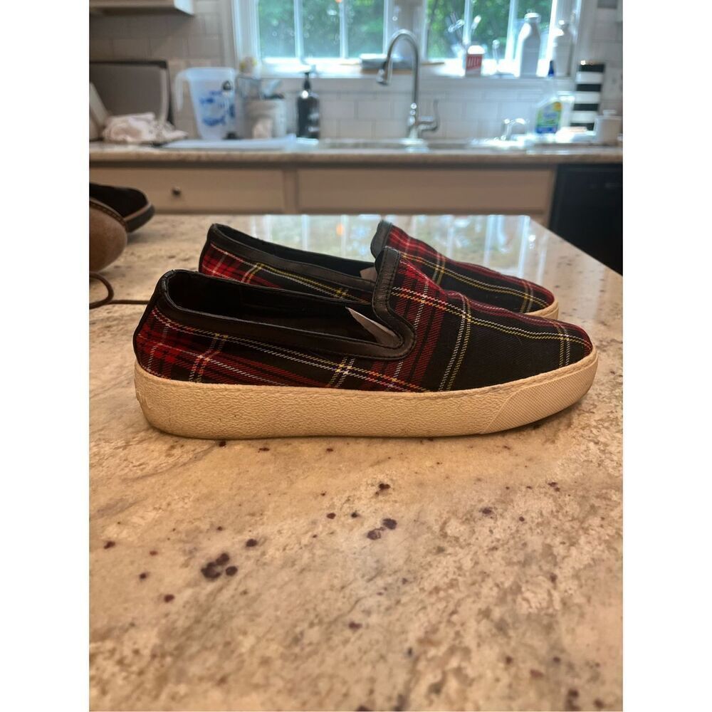 Sam Edelman Becker Plaid Slip On Sneaker sz 7.5